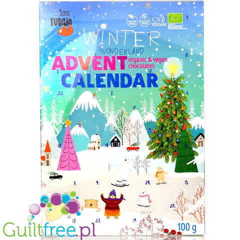 Super Fudgio Winter Wonderland Advent Calendar - a vegan calendar with chocolates without milk, gluten and palm oil