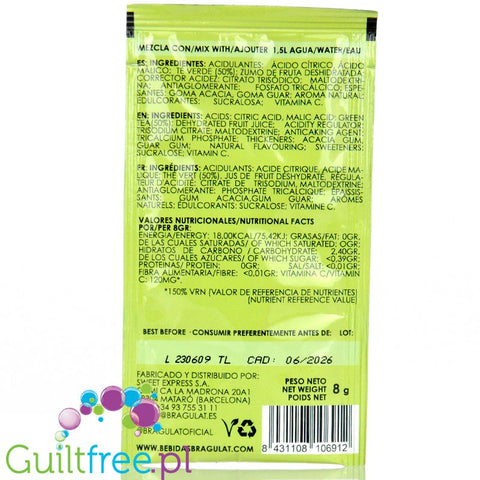 Bragulat Drink Green Tea + Lemon - napój instant w saszetce, bez cukru, z witaminą C (Zielona Herbata z Cytryną)