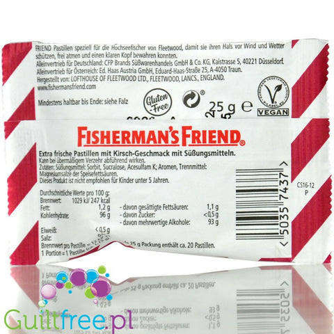Fisherman's Friends Cherry - cherry-menthol lozenges without sugar