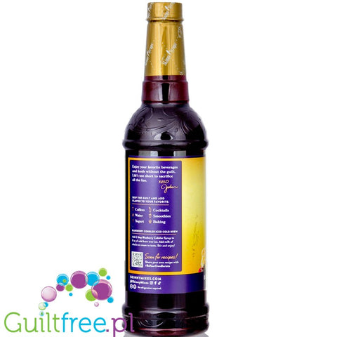Jordan's Skinny Syrups Blueberry Cobbler - zero calorie sugar free syrup, flavor Blueberry Cobbler Cake