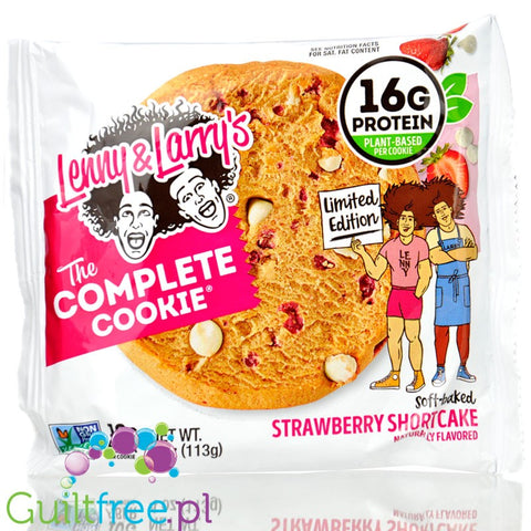 Lenny & Larry Complete Cookie Strawberry Shortcake - vegan GIGA protein cake 16g protein