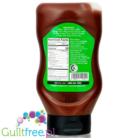 Skinny Ketchup 10kcal - tomato ketchup without sugar and sweeteners
