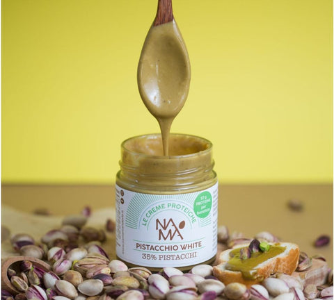 NaMa Le Creme Proteiche Pistacchio White 35% pistacji - krem proteinowy pistacjowy bez cukru z erytrolem
