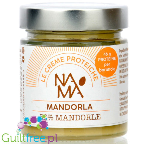 NaMa Le Creme Proteiche Mandorla 50% migdałów - wegański migdałowy krem proteinowy  bez cukru