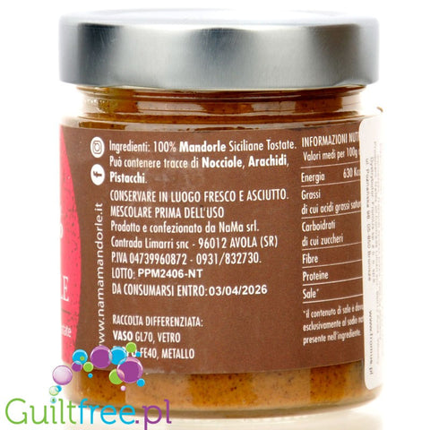 NaMa Crema Integrale di Mandorle - 100% cream made from roasted Sicilian almonds
