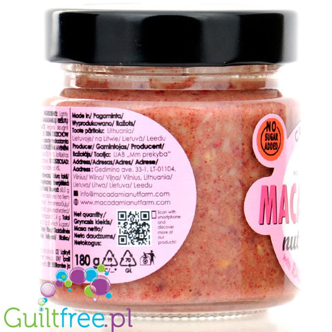 Macadamia Nut Farm Crunchy Macadamia Nut Cream & Raspberries - roasted macadamia nut cream with raspberries