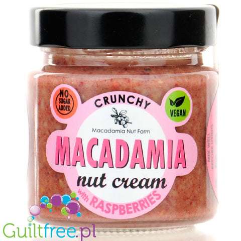 Macadamia Nut Farm Crunchy Macadamia Nut Cream & Raspberries - roasted macadamia nut cream with raspberries