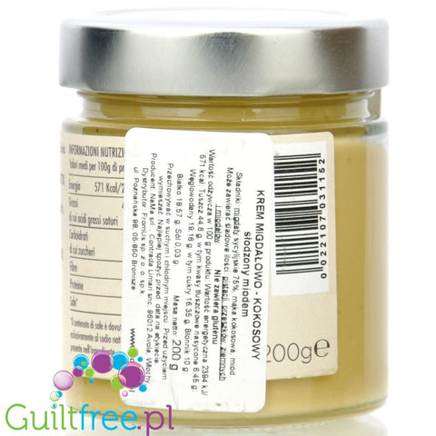 NaMa Crema di Cocco & Mandorla - almond and coconut cream without sugar or sweeteners, with honey