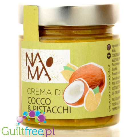 NaMa Crema di Cocco & Pistacchi - pistachio and coconut cream without sugar or sweeteners, with honey