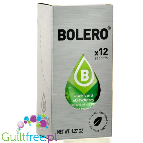 Bolero Sticks Aloe Vera Strawberry 12 x 3g - instant sachets for sugar-free drinks with aloe vera