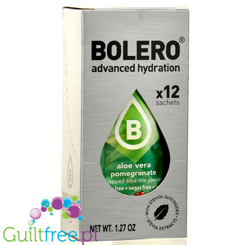 Bolero Sticks Aloe Vera Pomegranate 12 x 3g - instant sachets for sugar-free drinks with aloe vera