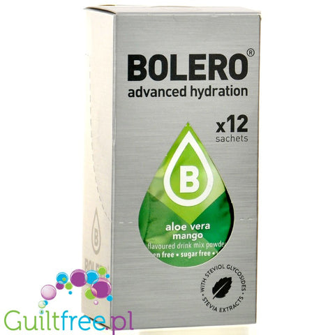 Bolero Sticks Aloe Vera Mango 12 x 3g - instant sachets for sugar-free drinks with aloe vera