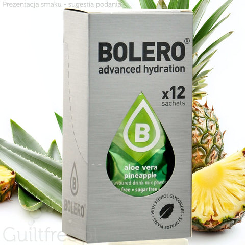 Bolero Sticks Aloe Vera Pineapple 12 x 3g - saszetki instant do napojów bez cukru z aloesem
