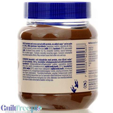 HealthyCo Proteinella Hazelnut & Cocoa - proteinowy krem czekoladowy z orzechami, bez cukru i oleju palmowego 360g