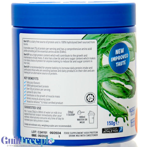 Applied Clear Beef XP Clear Beef Protein Citrus Twist - beef protein, dairy-free protein supplement 92% protein