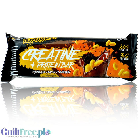 Warrior Creatine Bar Chocolate Peanut - protein bar with creatine, 20g protein, 248 kcal, Chocolate & Peanuts