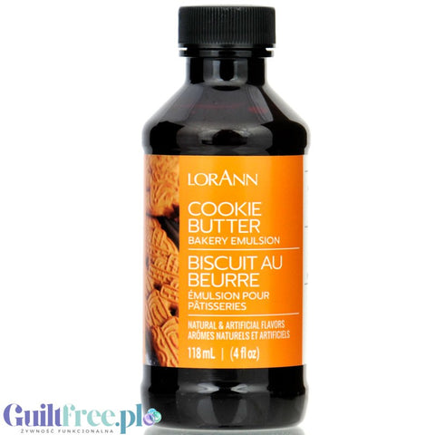 LorAnn Oils Bakery Emulsion, Cookie Butter professional flavoring emulsion without fat, Butter Cake 118ml