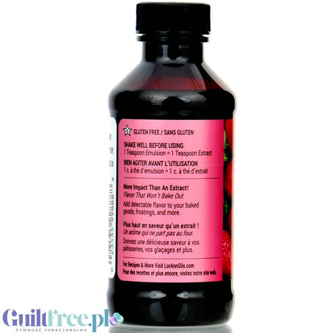 LorAnn Oils Bakery Emulsion, Strawberry profesjonalna emulsja aromatyczna bez tłuszczu, Truskawka 118ml