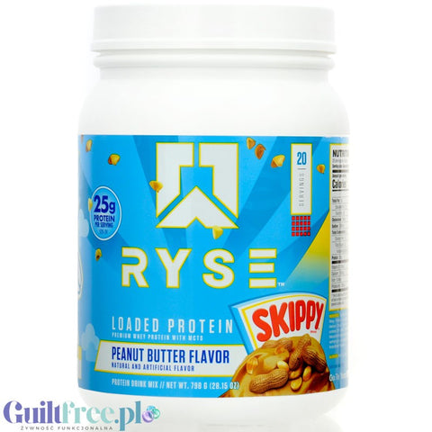 Ryse Loaded Protein Skippy Peanut Butter 0.8kg - protein supplement with WPC and WPI, 25g protein