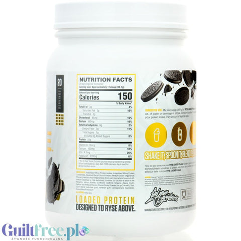 Ryse Loaded Protein Chocolate Cookie Blast 0.78kg - protein supplement with WPC and WPI, 25g protein