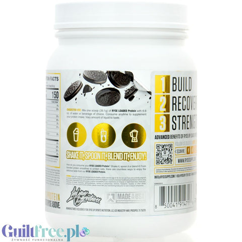 Ryse Loaded Protein Chocolate Cookie Blast 0,78kg - odżywka białkowa z WPC i WPI, 25g białka
