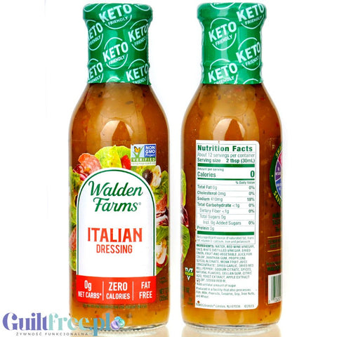 Walden Farms Keto Italian Dressing - włoski sos sałatkowy z papryką i ziołami zero