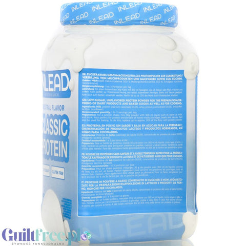 Inlead Classic Protein Neutral - casein protein nutrition for baking and cooking, without sweeteners and flavors