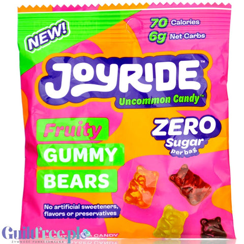 Joyride Uncommon Candy, Fruity Gummy Bears - keto żelki owocowe, Misie, 6g węglowodanów netto