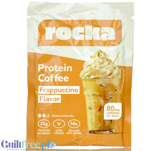 Rocka Nutrition Protein Coffee Frappuccino 30g - vegan protein coffee 80mg caffeine, sachet