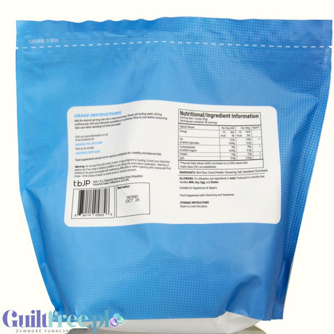 TBJP Cream of Rice, Triple Chocolate 2kg - sugar-free rice gruel, recovery workout meal