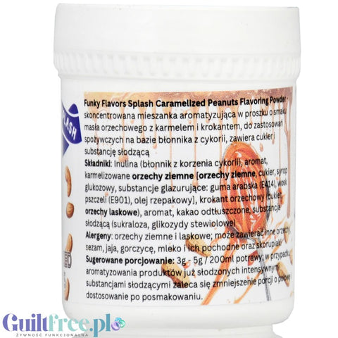 Funky Flavors Splash Caramlised Peanuts 9kcal 50g - fiber sweetener powder.