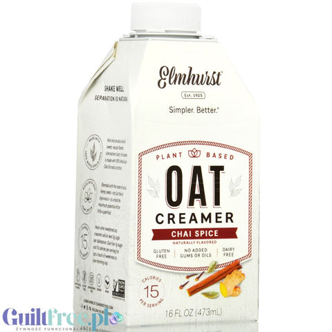 Elmhurst Oat Creamer Chai Spice - vegan non-dairy oat milk without thickeners or oils