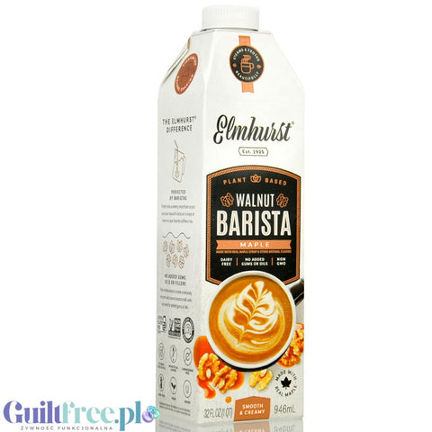 Elmhurst Walnut Barista Maple - wegańskie nie-mleko owsiane z orzechami włoskimi i syropem klonowym, bez karagenu i gumy guar