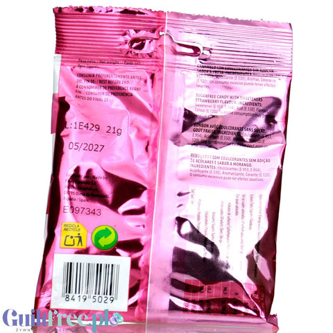 Clix Caramelos Strawberry Fresa - gluten-free strawberry-flavored candies without sugar and lactose.