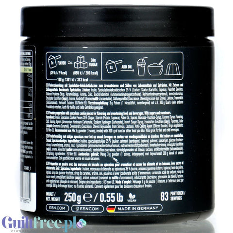 ESN Designer Flavor Powder Speculoos 250g - vegan flavor powder, Belgian Spice Cookies