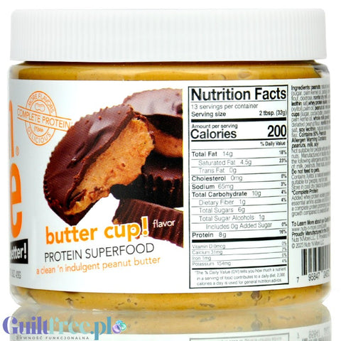 Nuts 'N More Peanut Butter Cup - peanut butter with whey protein WPI and with xylitol