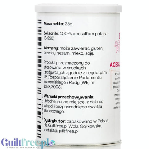 FitFood Purely Sweet Acesulfame-K, 100% pure concentrated sweetener