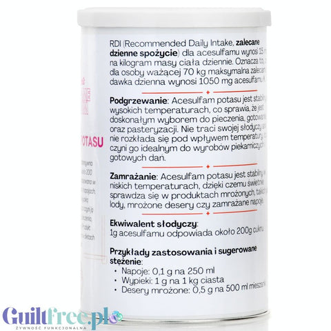 FitFood Purely Sweet Acesulfame-K, 100% pure concentrated sweetener