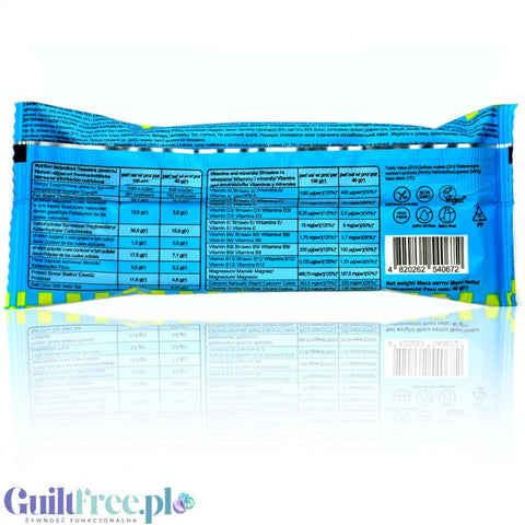 FIZI Mood Booster Salted Caramel - vegan protein bar topped with white chocolate with no added sugar