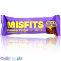 MisFits Protein Bar Caramel Fudge - wegański baton proteinowy bez cukru, Karmel, Krówka & 'Mleczna' Czekolada