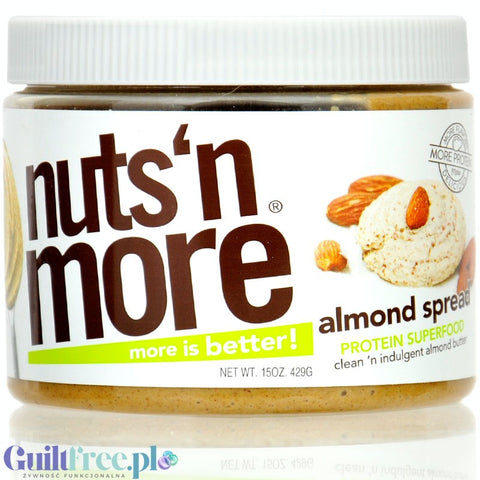 Nuts 'N More Almond Butter - masło migdałowe z białkiem WPC i ksylitolem