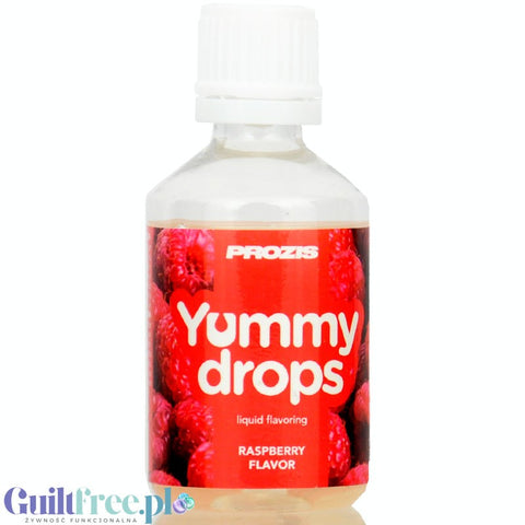 Prozis Yummy Drops Raspberry - słodzone kropelki smakowe, aromat Malinowy