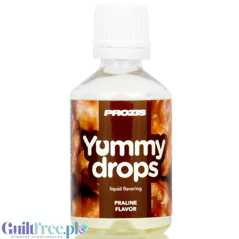 Prozis Yummy Drops Praline - słodzone kropelki smakowe, aromat Pralinowy