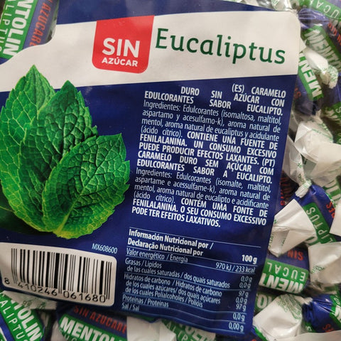 Mentolin Eucaliptus - mentolowo-eukaliptusowe cukierki bez cukru na wagę