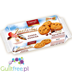 Sugarfree biscuits with 10% Chocolate Chips and Sweeteners