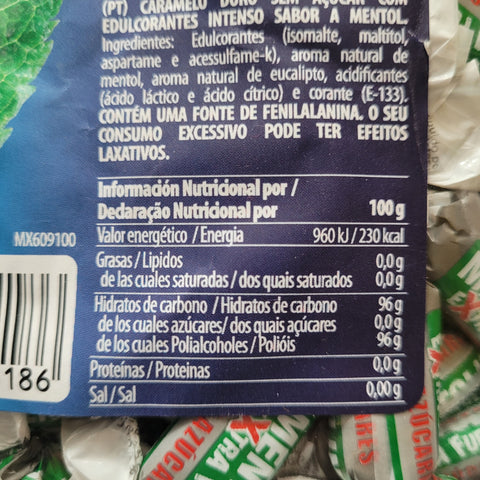Mentolin Extra Fuerte - MOCNO (!) mentolowo-eukaliptusowe cukierki bez cukru na wagę