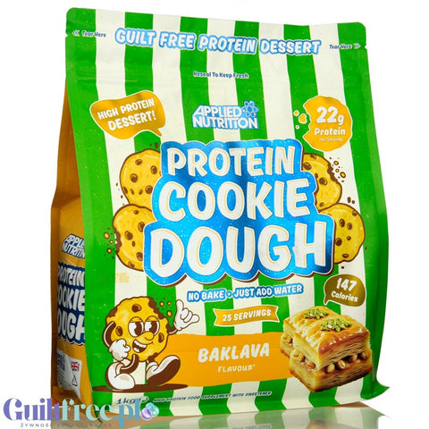 Applied Nutrition Protein Cookie Dough, Baklava - protein cookie dough with white chocolate 146kcal, 21g protein
