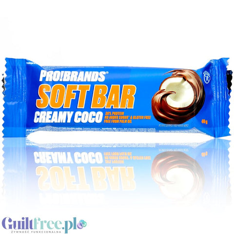 Pro!Brands Soft Bar Creamy Coco - miękki baton proteinowy 170kcal, Kokos w czekoladzie