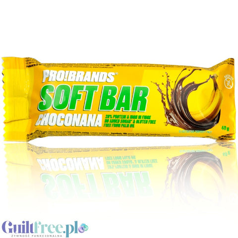 Pro!Brands Soft Bar Choconana - miękki baton proteinowy 145kcal, Bananowy w czekoladzie