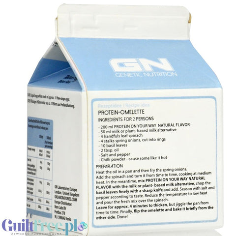 GN Labs Protein On The Way, Natural - 30g białka w 135kcal, pasteryzowane białka jaj do omletów